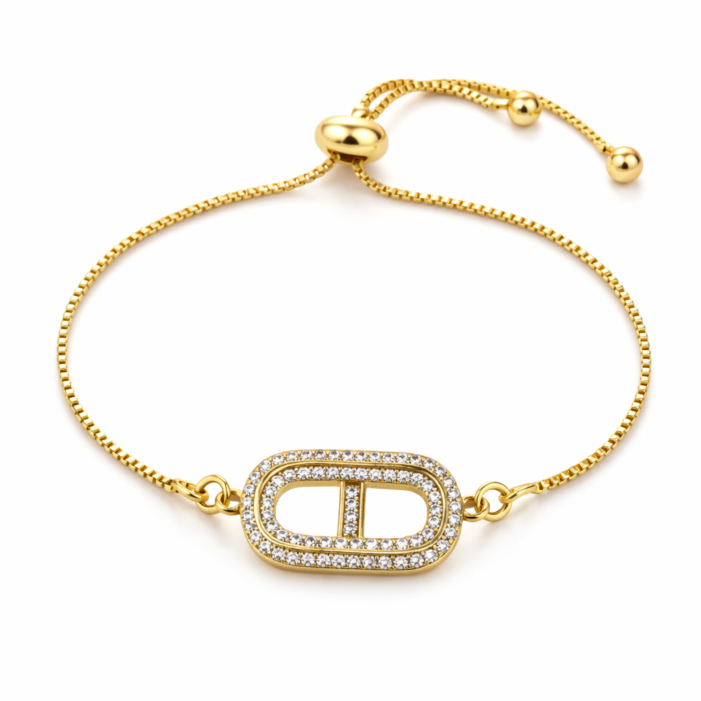 Elara Signature Gold Diamond Bracelet jewellery product view 4
