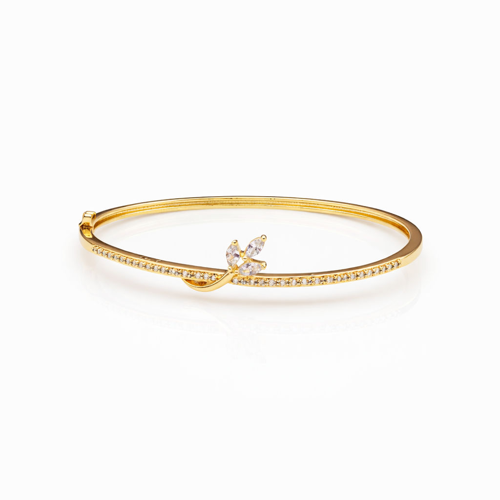 Flutter Butterfly Zircon Gold Kada jewellery product view 1