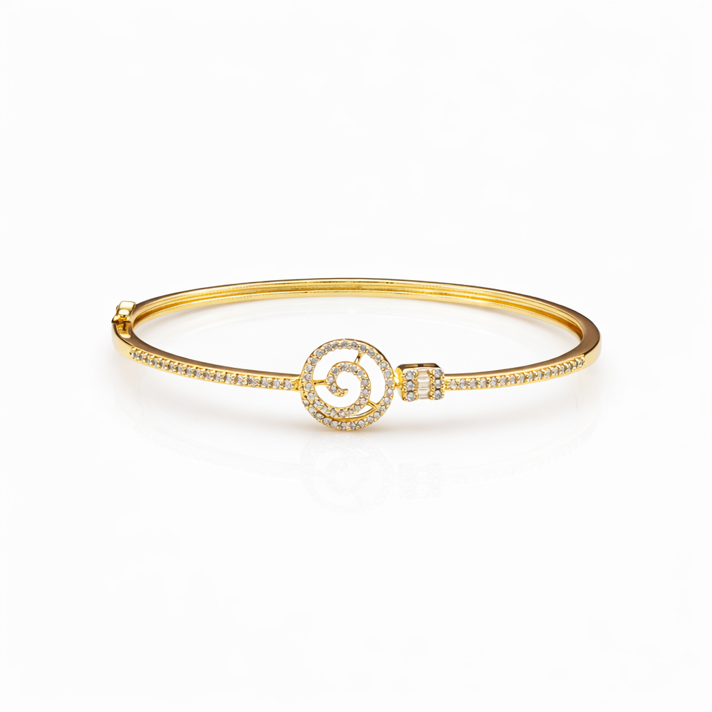 Royal Swirl Diamond Kada jewellery product view 9