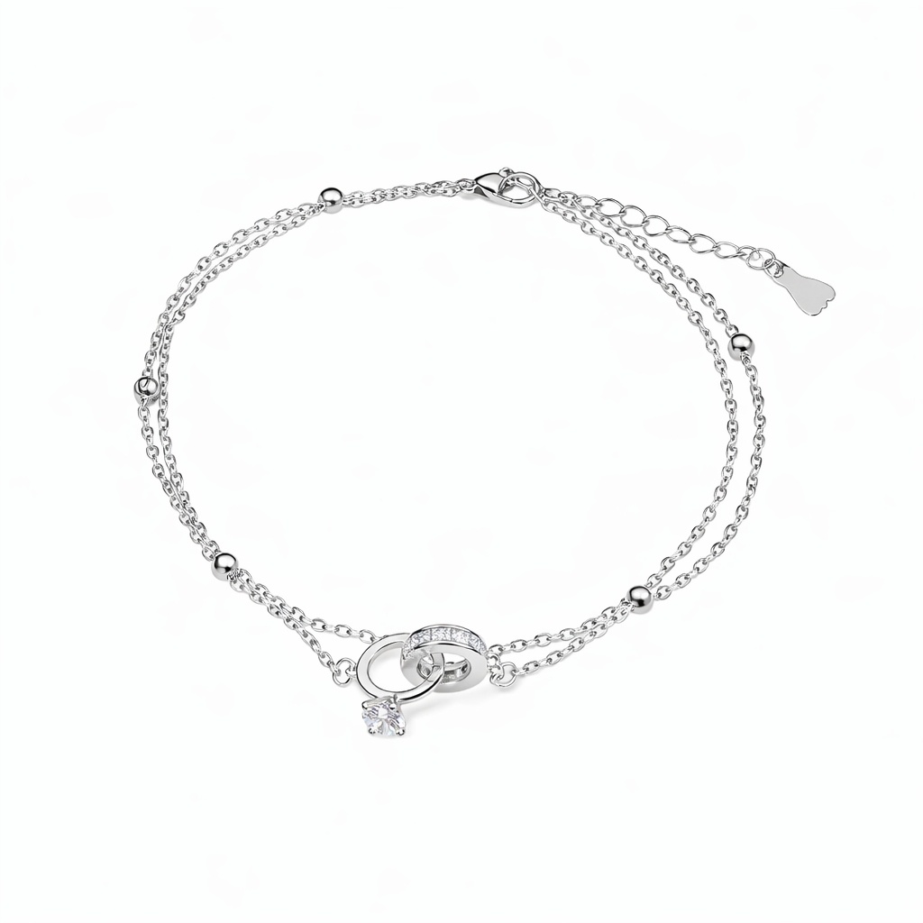 Celestial Knot Silver Anklet jewellery product view 9