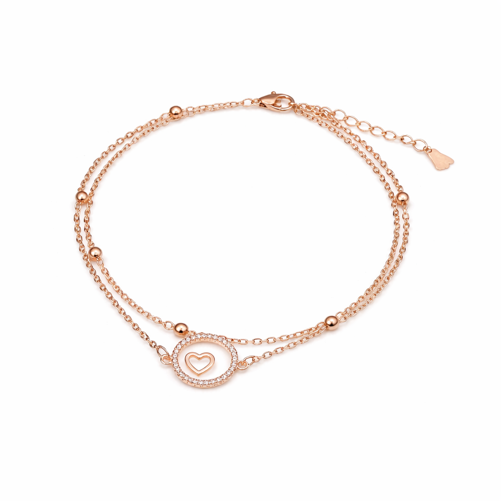 LuxeLove Heart Anklet jewellery product view 9
