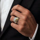 Om Power Gold Ring jewellery product view 2