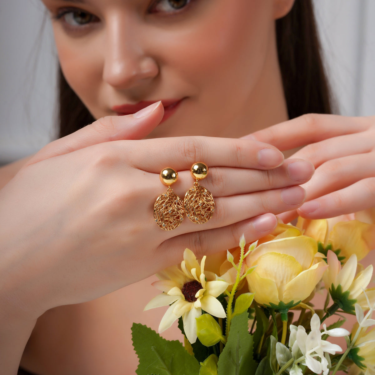 Sunora Weave Drops Earrings jewellery product view 4