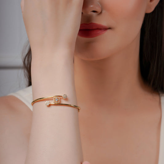 Aurora Spark Diamond Cuff Bracelet jewellery product view 1