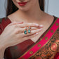 Veloura Emerald Glow Drop Earrings jewellery product view 7