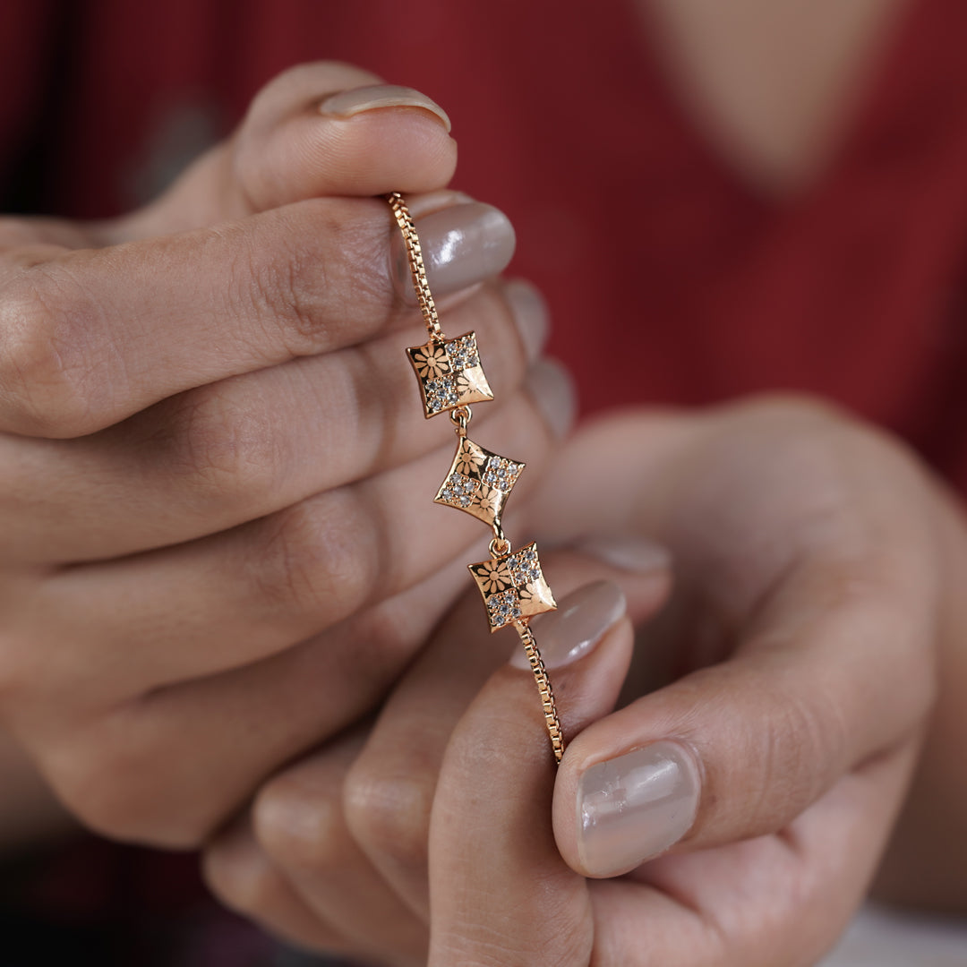Royal CZ Slider Bracelet jewellery product view 4