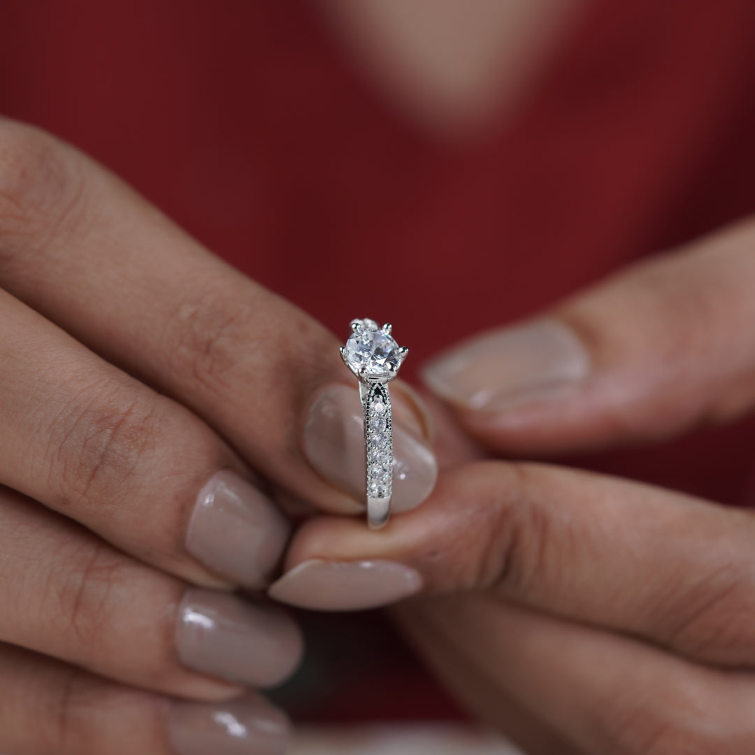 Eternal Glow Solitaire Ring jewellery product view 4