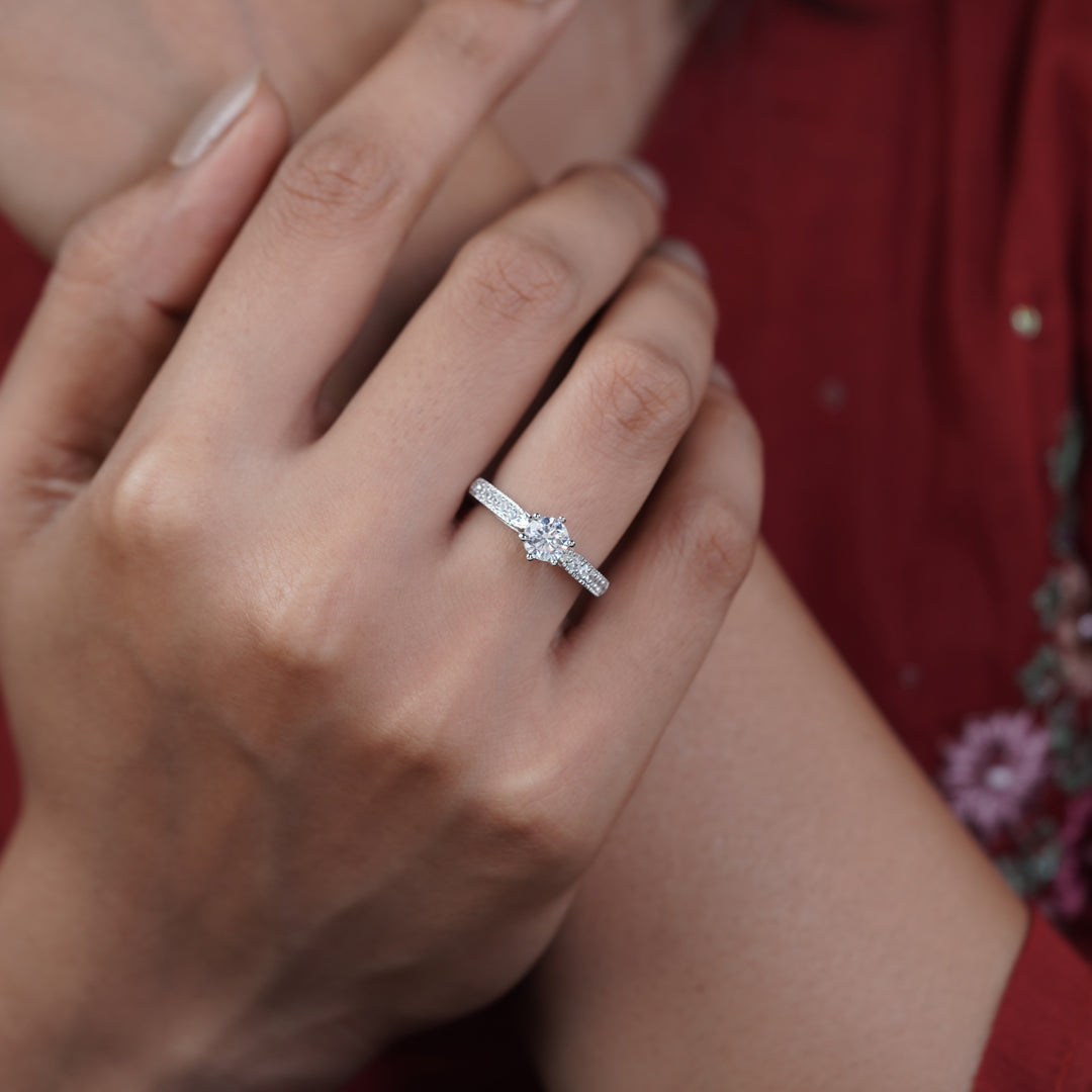 Eternal Glow Solitaire Ring jewellery product view 6