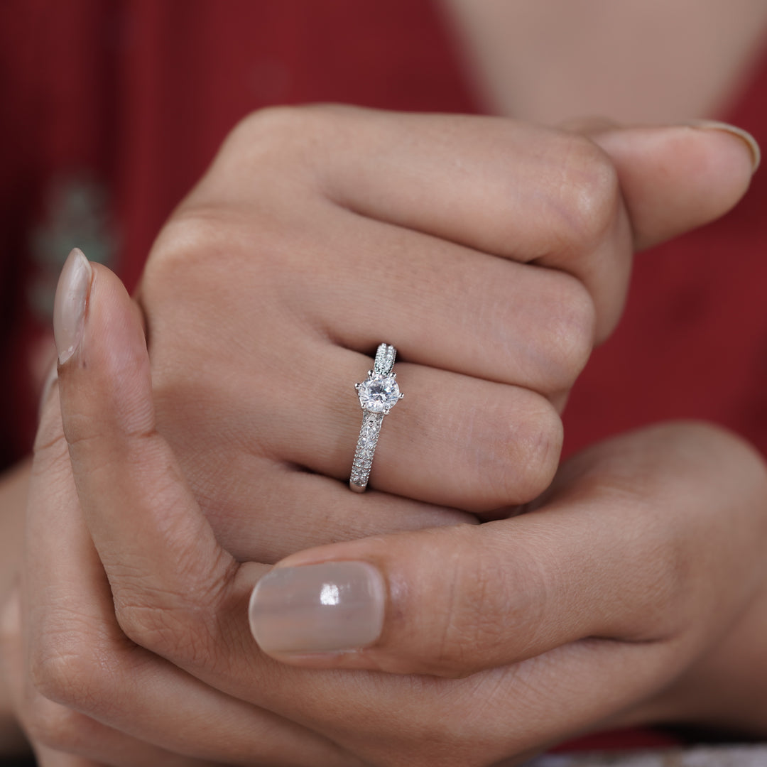 Eternal Glow Solitaire Ring jewellery product view 8