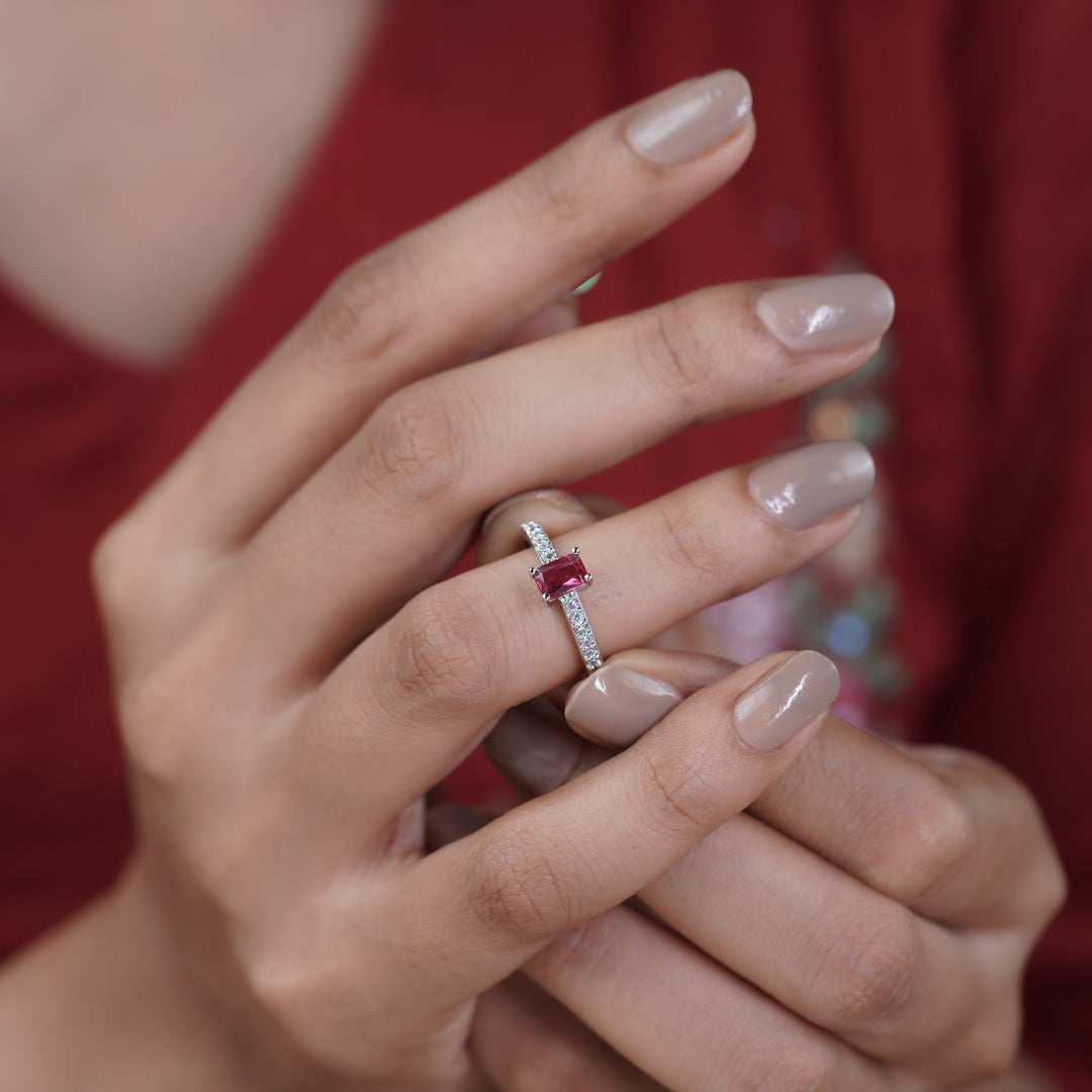 Blush Pink Sapphire Diamond Ring jewellery product view 10