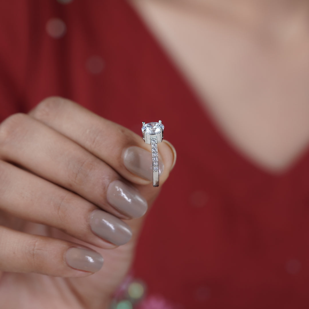 Classic Round Solitaire Diamond Ring jewellery product view 10