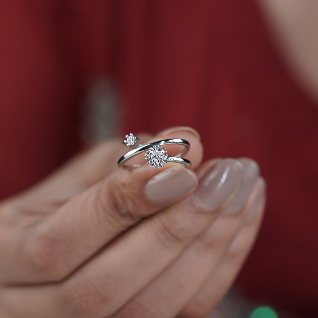 Royal Bloom Open Diamond Ring jewellery product view 5