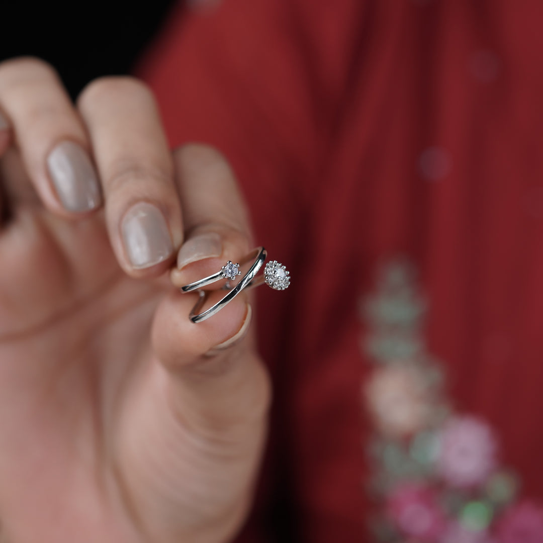 Royal Bloom Open Diamond Ring jewellery product view 10