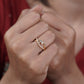 Royal Diamond Crossover Gold Ring jewellery product view 9