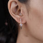 Rose Gold V Shape Crystal Earrings jewellery product view 2