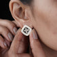 Ivory Noir Blossom Luxe Stud Earrings jewellery product view 11