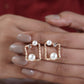 Square Pearl Earrings jewellery product view 7
