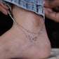 Minimalist Three Circle Silver Anklet jewellery product view 4
