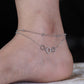 Minimalist Three Circle Silver Anklet jewellery product view 5