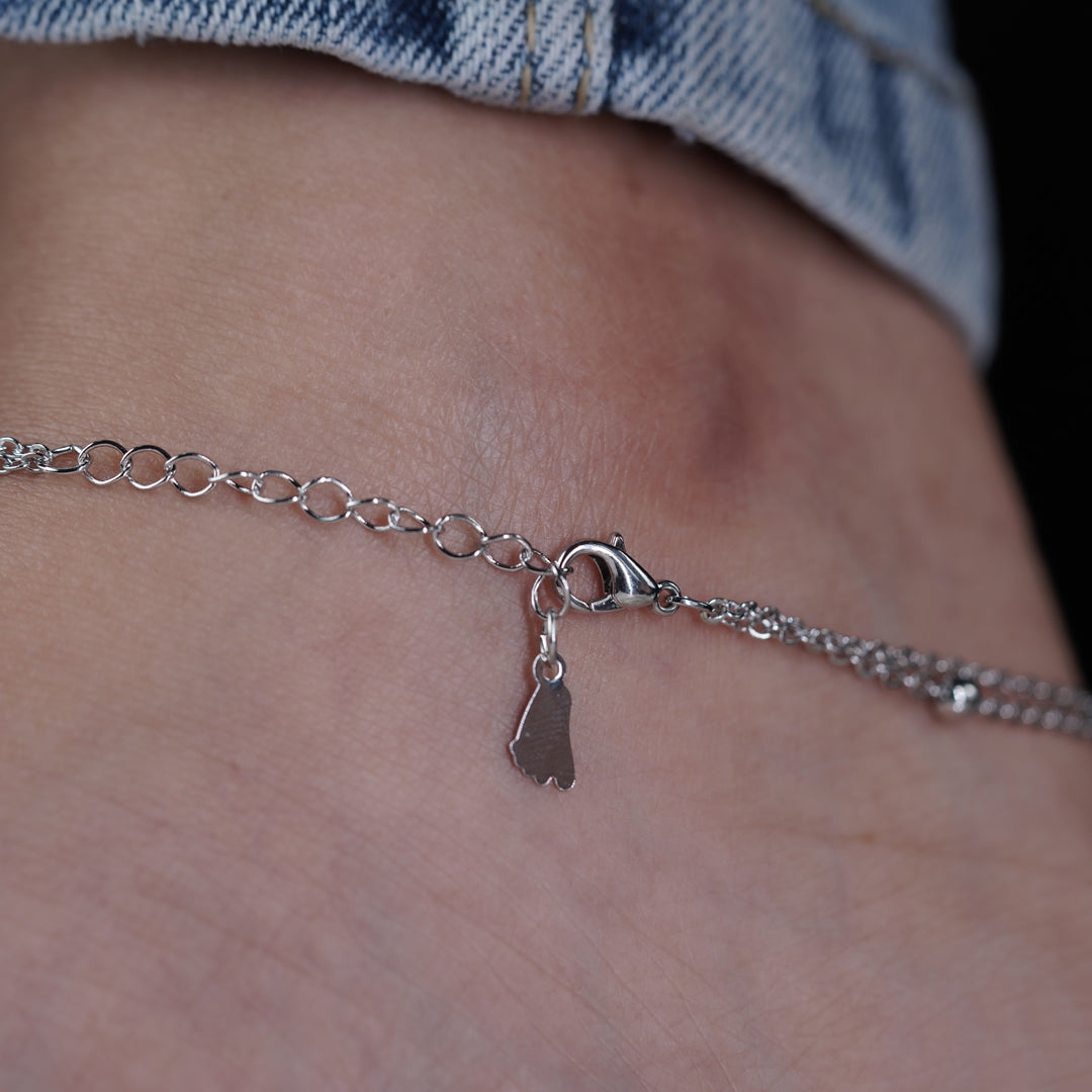 Celestial Knot Silver Anklet jewellery product view 8