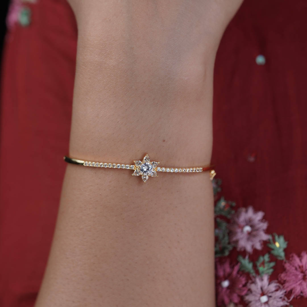 Elite Floral Spark Gold Kada jewellery product view 5