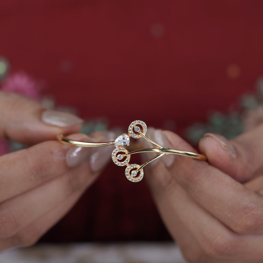 Trinity Diamond Gold Kada jewellery product view 5