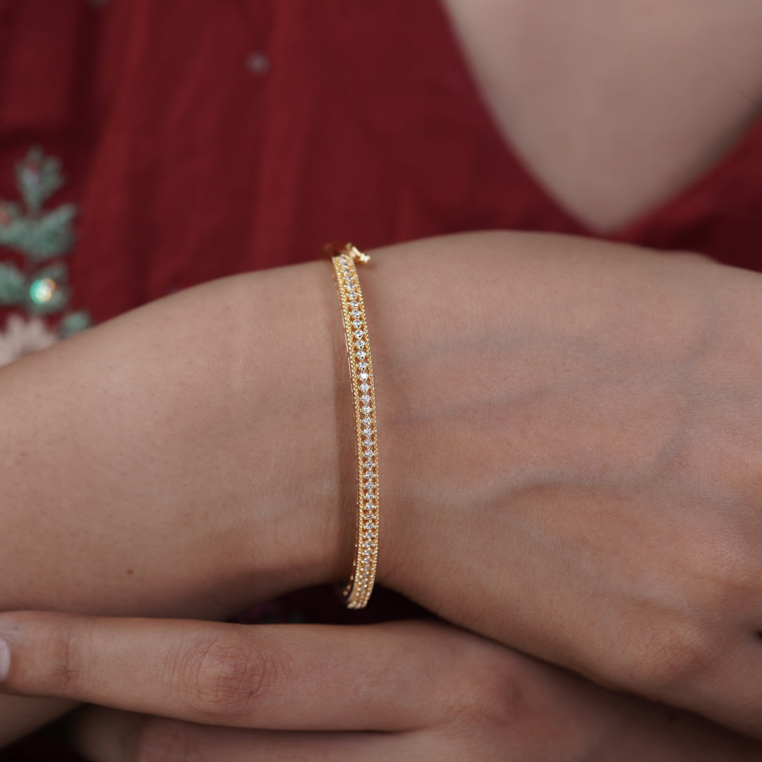 Grace Shine Diamond Gold Kada jewellery product view 7