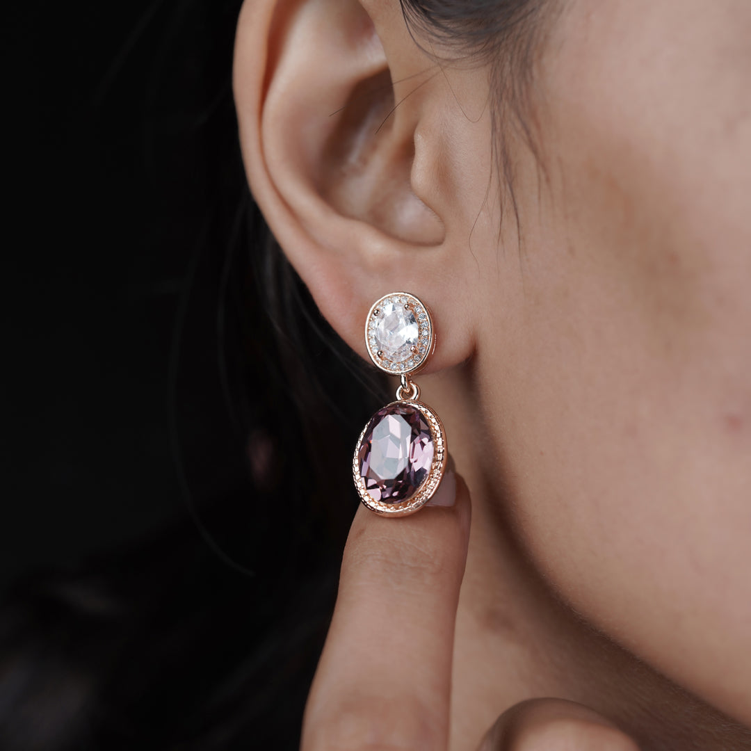 Prestige Double Stone Earrings jewellery product view 2