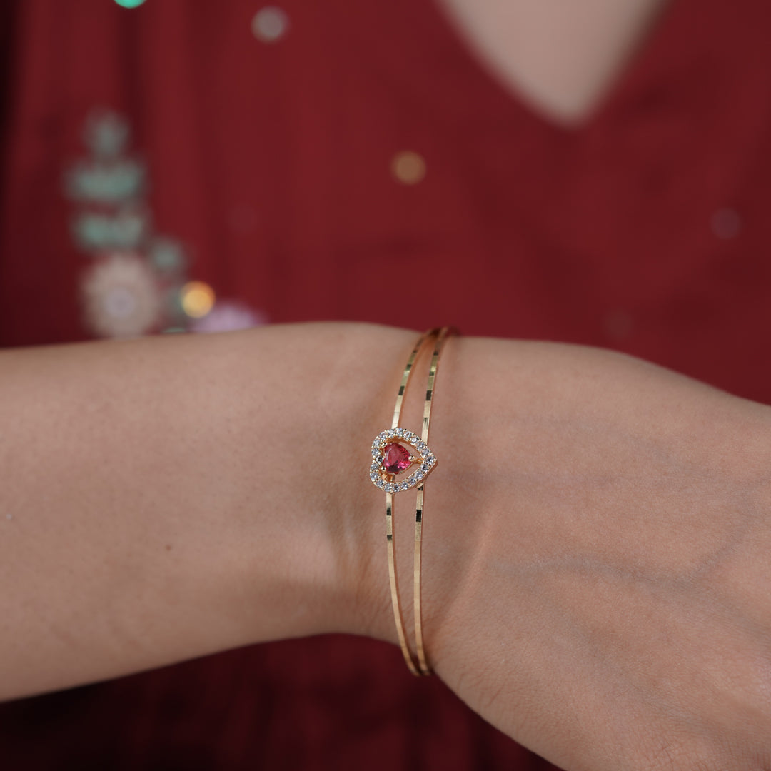 Rati Free Size Heart Bangles jewellery product view 2