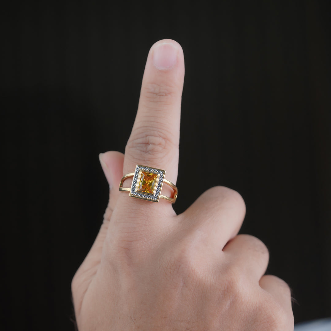 Elite Square Stone Ring jewellery product view 5
