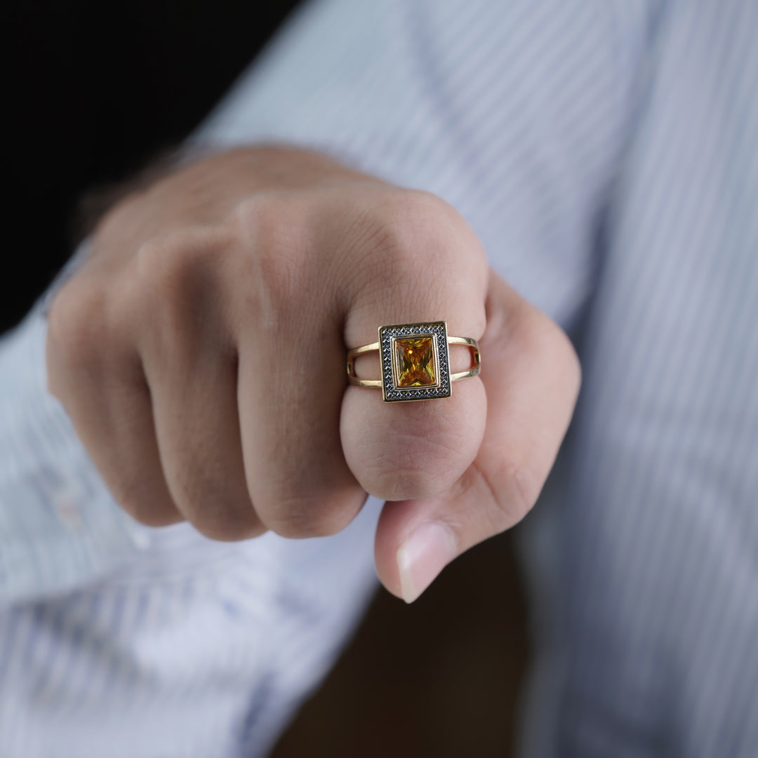 Elite Square Stone Ring jewellery product view 6