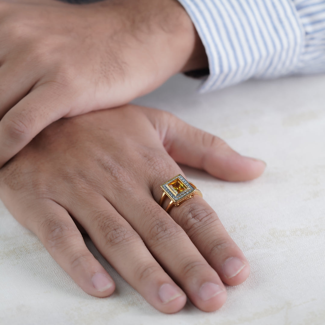 Elite Square Stone Ring jewellery product view 7