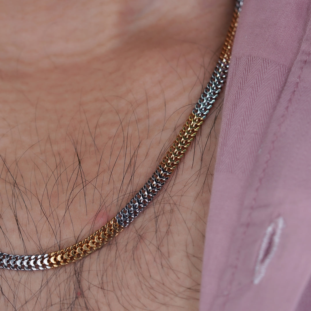 Luxpenny Elite Gold & Silver Cuban Chain jewellery product view 5