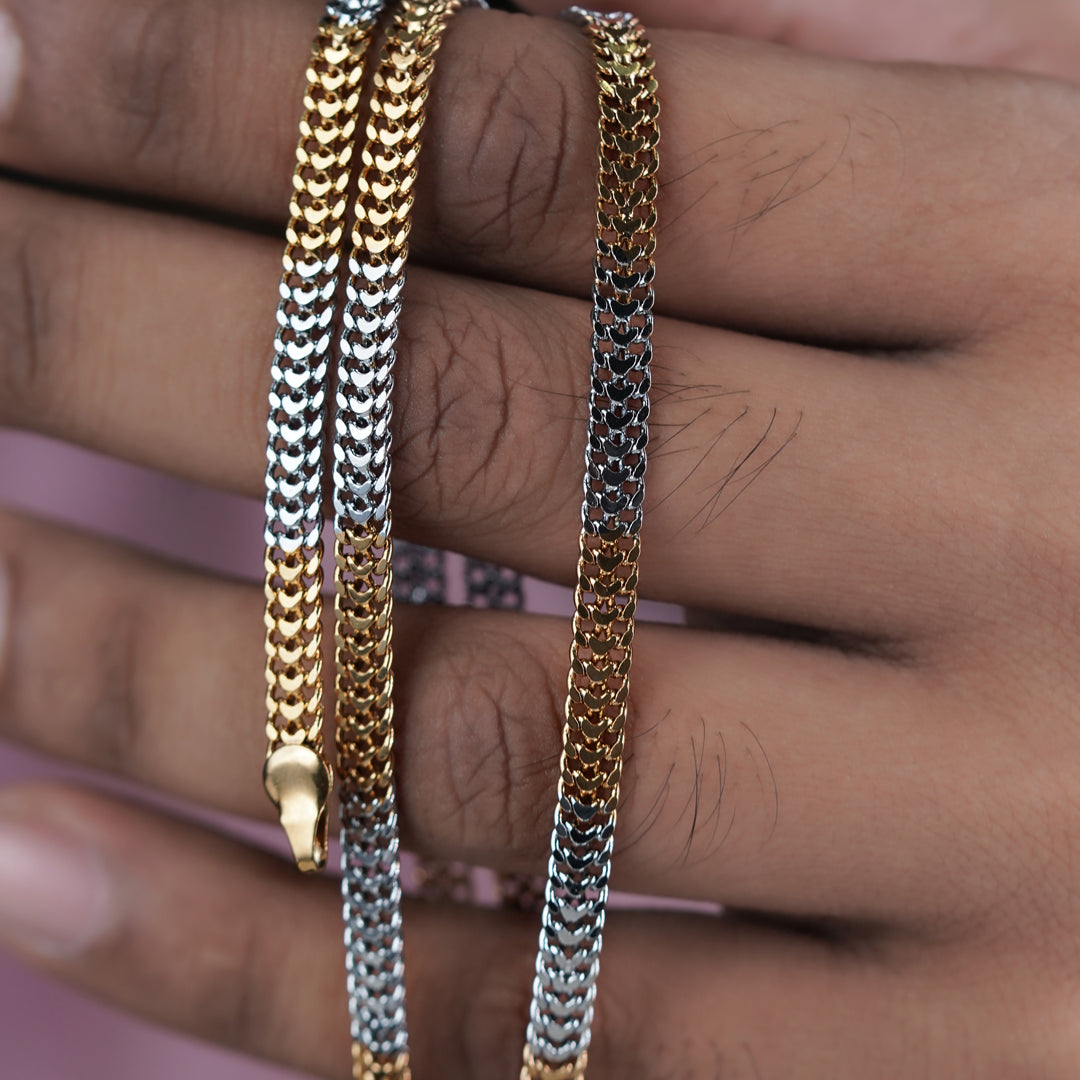 Luxpenny Elite Gold & Silver Cuban Chain jewellery product view 6