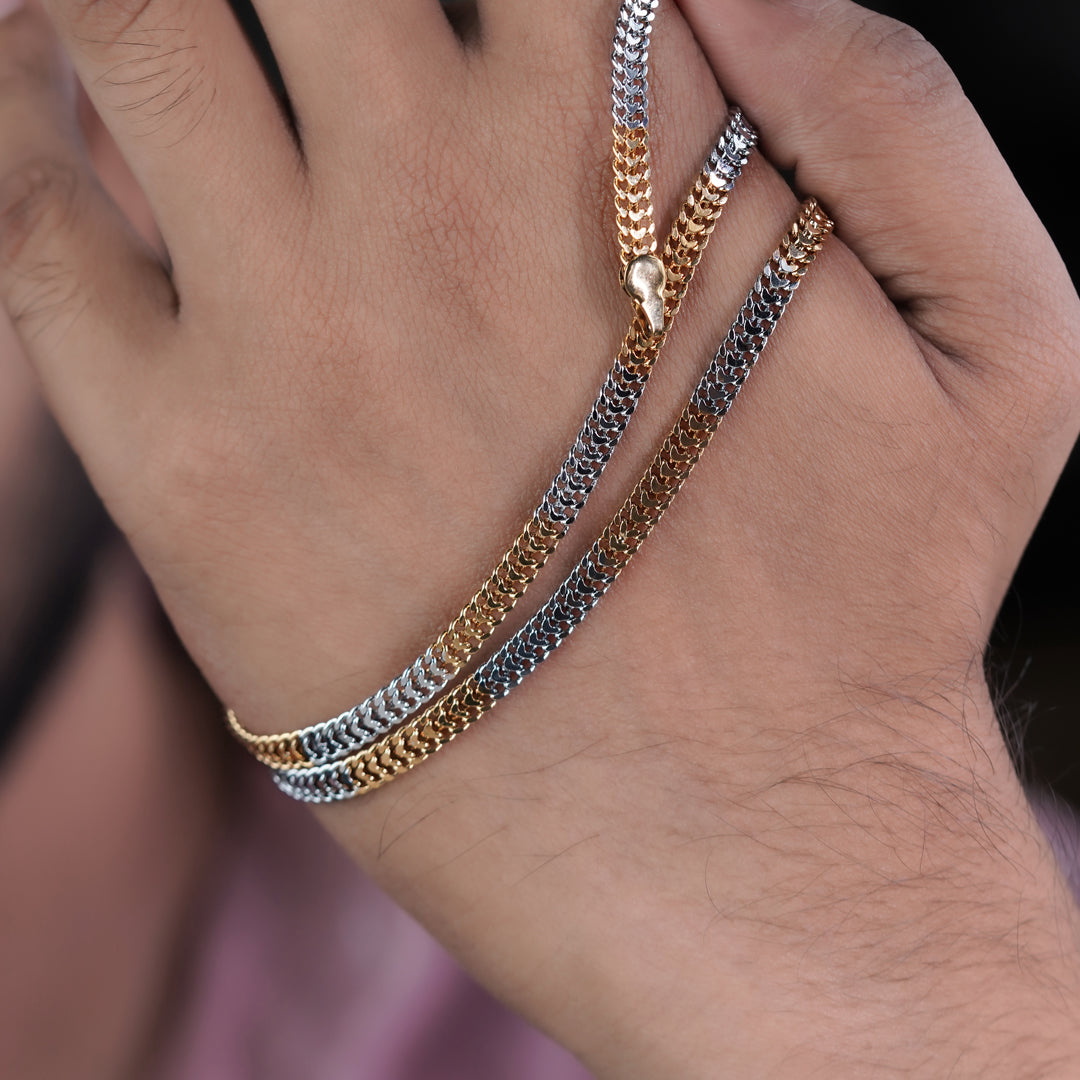 Luxpenny Elite Gold & Silver Cuban Chain jewellery product view 7
