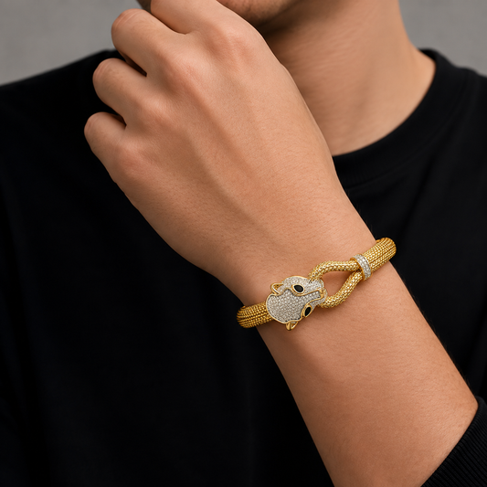 Golden Predator Panther Kada jewellery product view 2