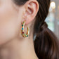 LuxeNova Colorstone Hoop Earrings jewellery product view 5