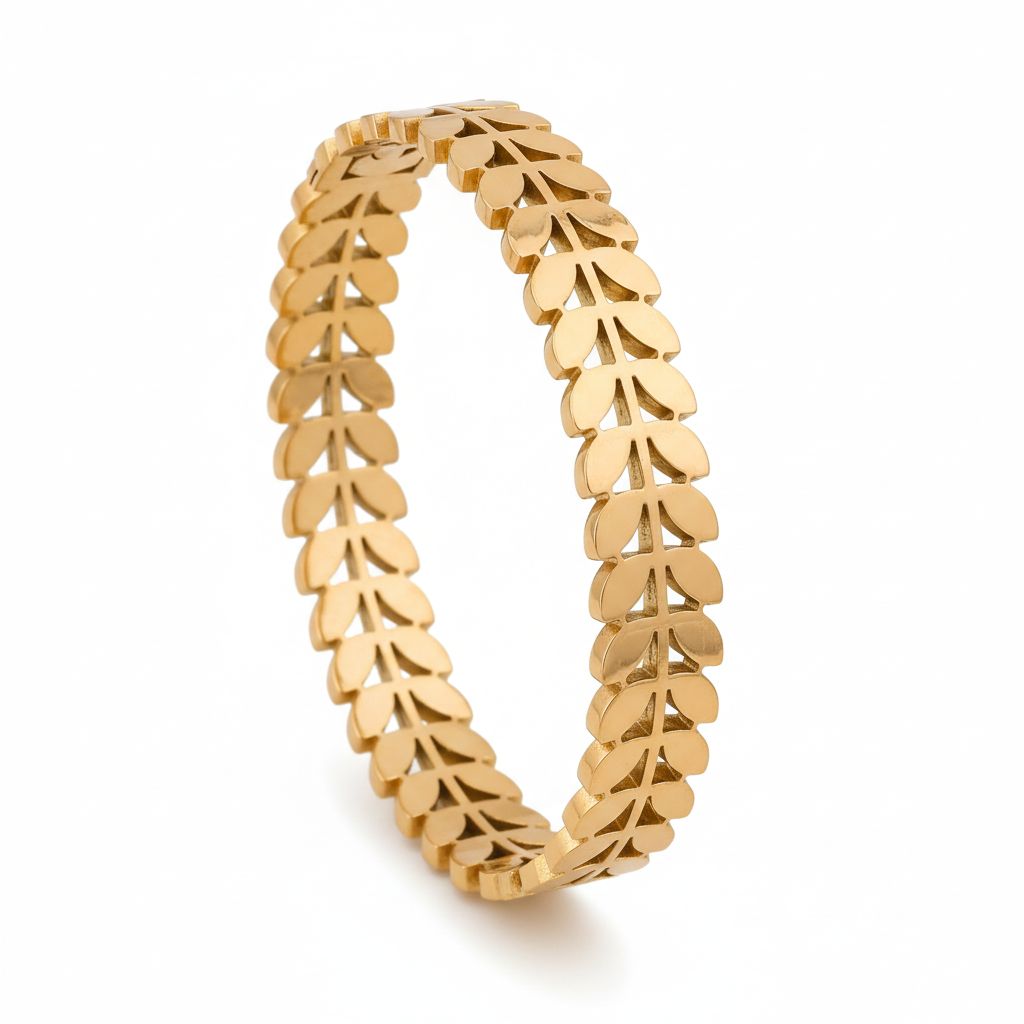 Golden Leaf Royale Kada jewellery product view 1