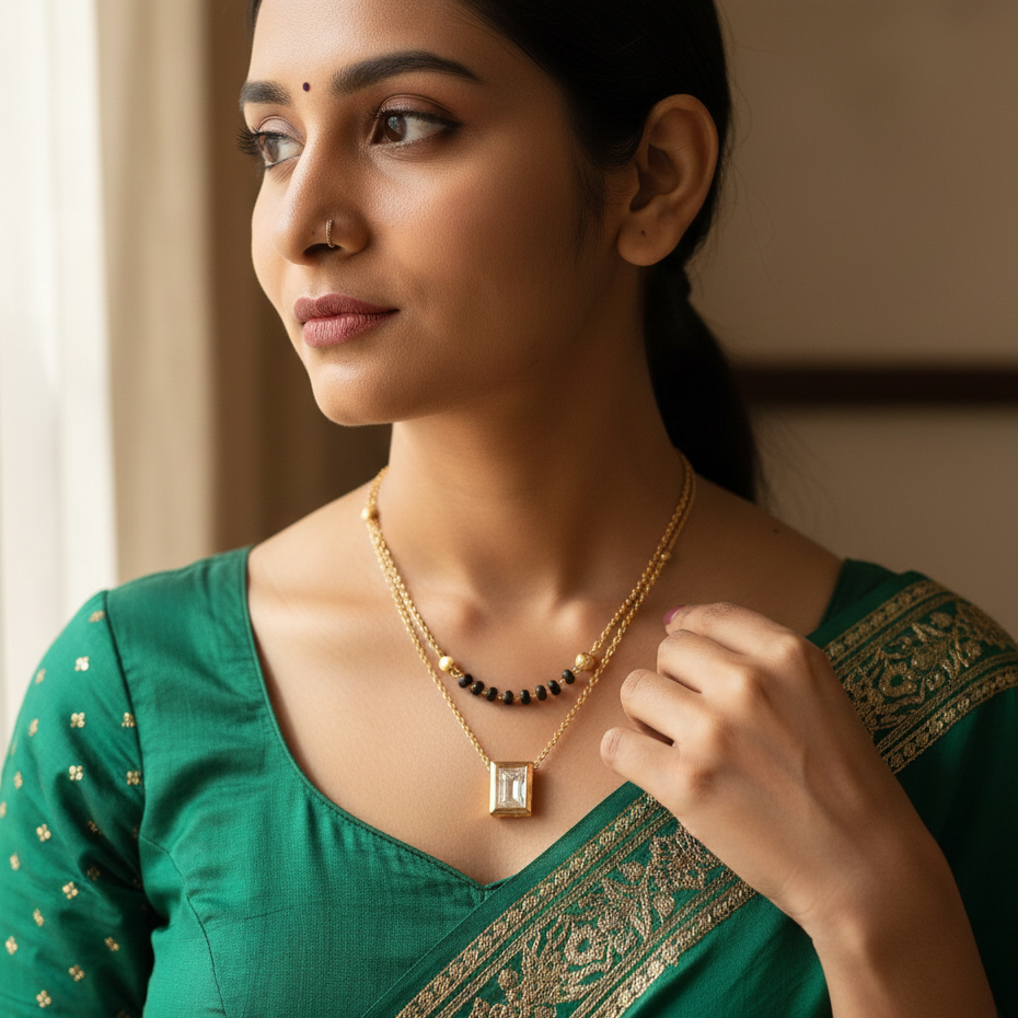 Harini Square Mangalsutra jewellery product view 5
