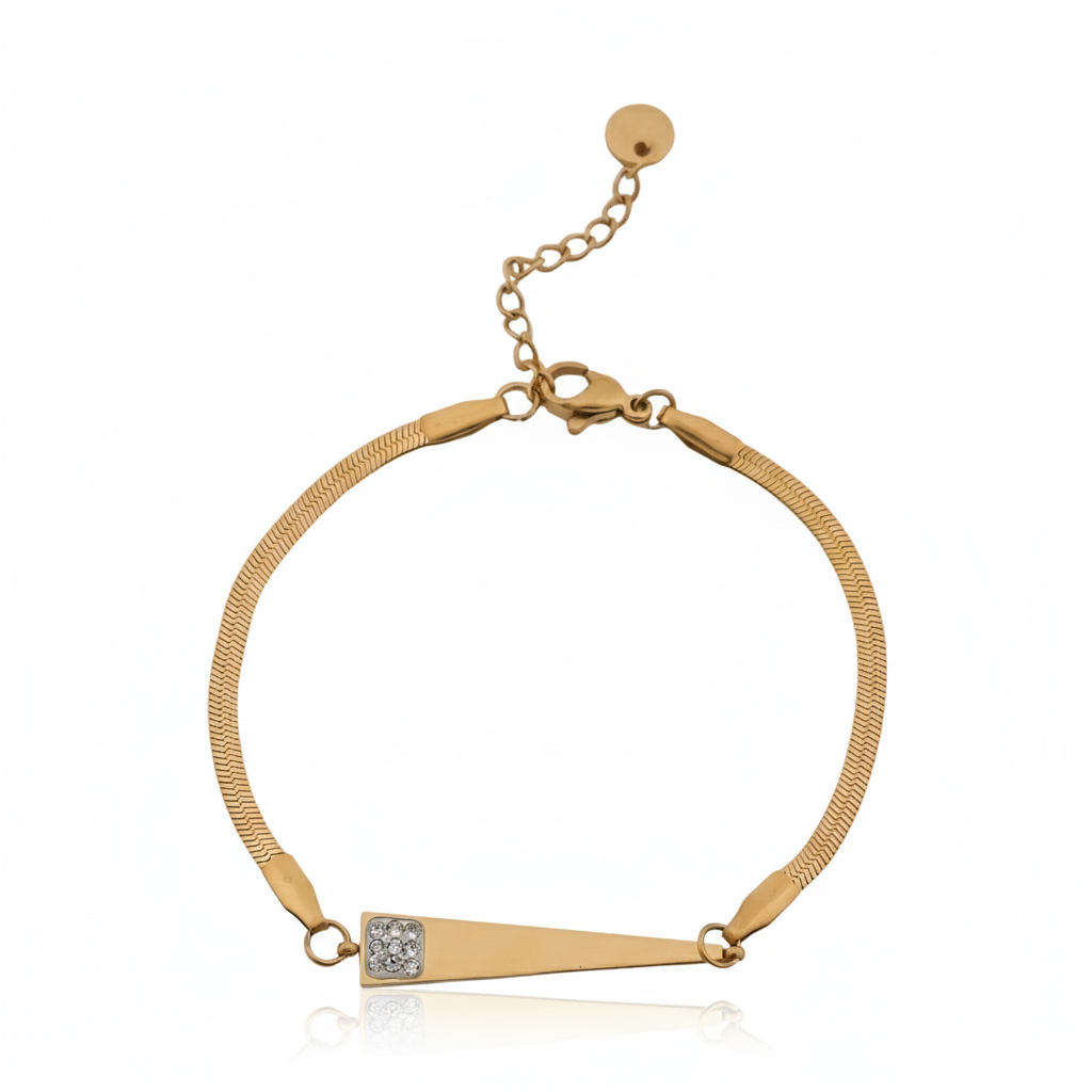 Imperial Gold Bar Snake Chain Bracelet jewellery product view 8