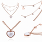 Pearl Heart 2 Layer Chain Necklace jewellery product view 5