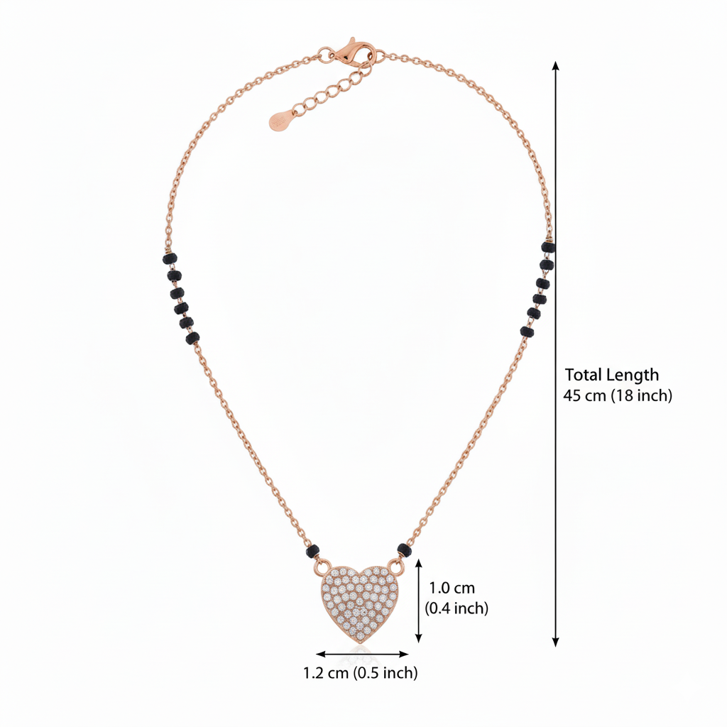 Prayal Heart Mangalsutra jewellery product view 11