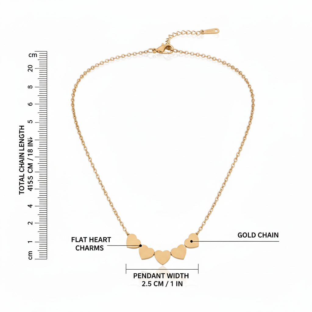 Ruhi Heart Necklace jewellery product view 7