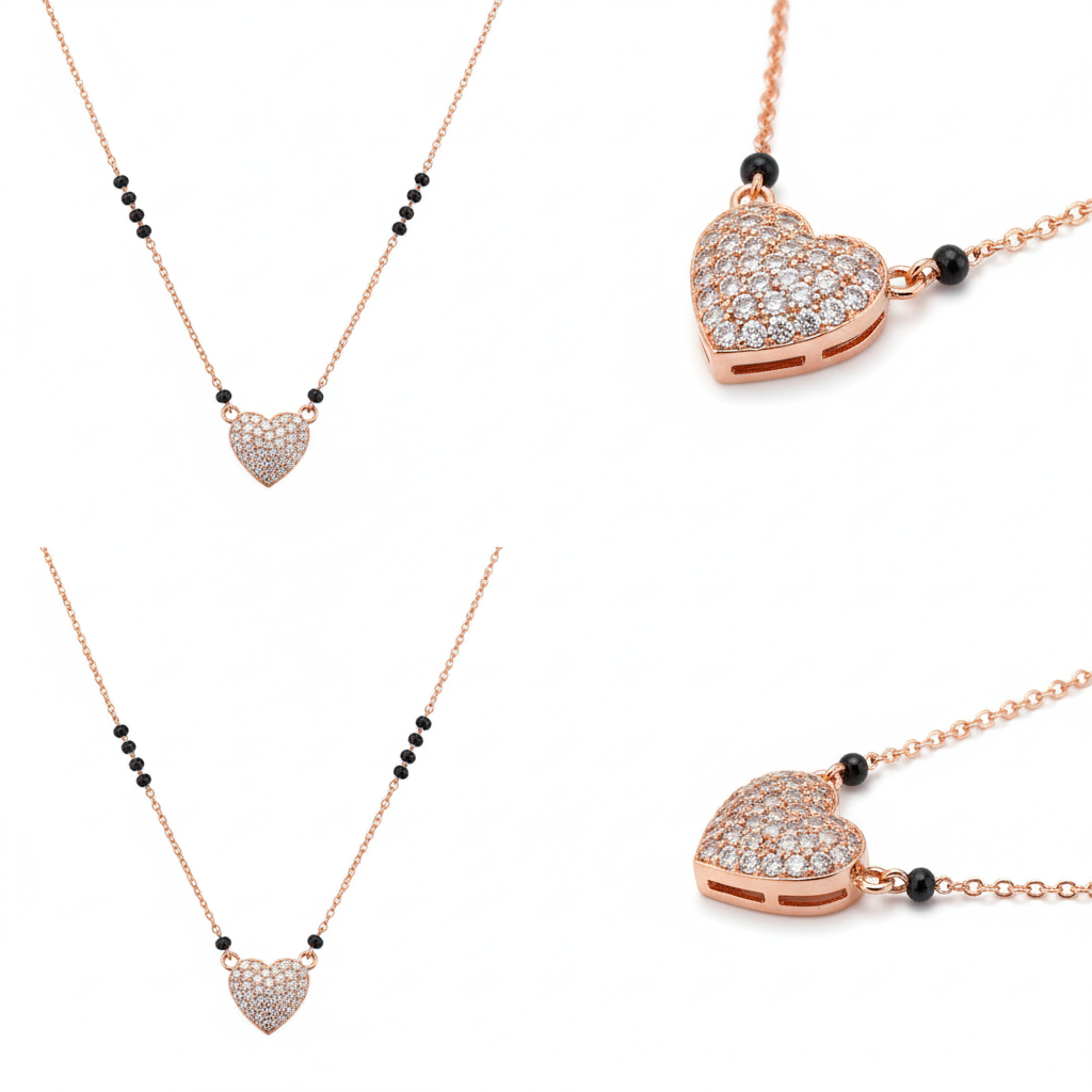 Prayal Heart Mangalsutra jewellery product view 9