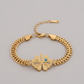 Elite Gold Nazar Clover Bracelet jewellery product view 9