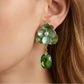 Premium Green Floral Stone Earrings jewellery product view 5