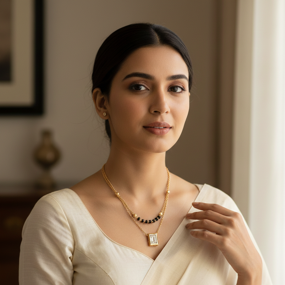Harini Square Mangalsutra jewellery product view 4