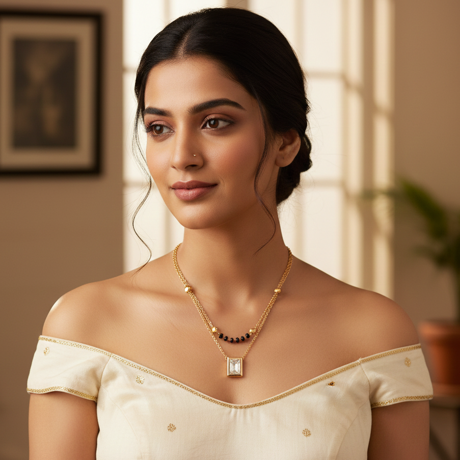 Harini Square Mangalsutra jewellery product view 6