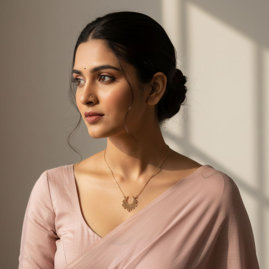 Pihu Sun Necklace jewellery product view 5