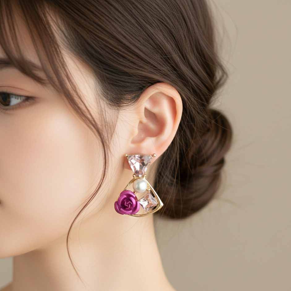 Rose Elegance Earrings jewellery product view 5